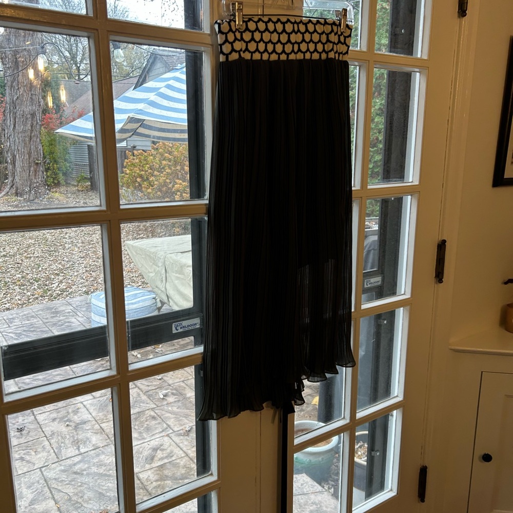 Anthropologie green pleated maxi skirt